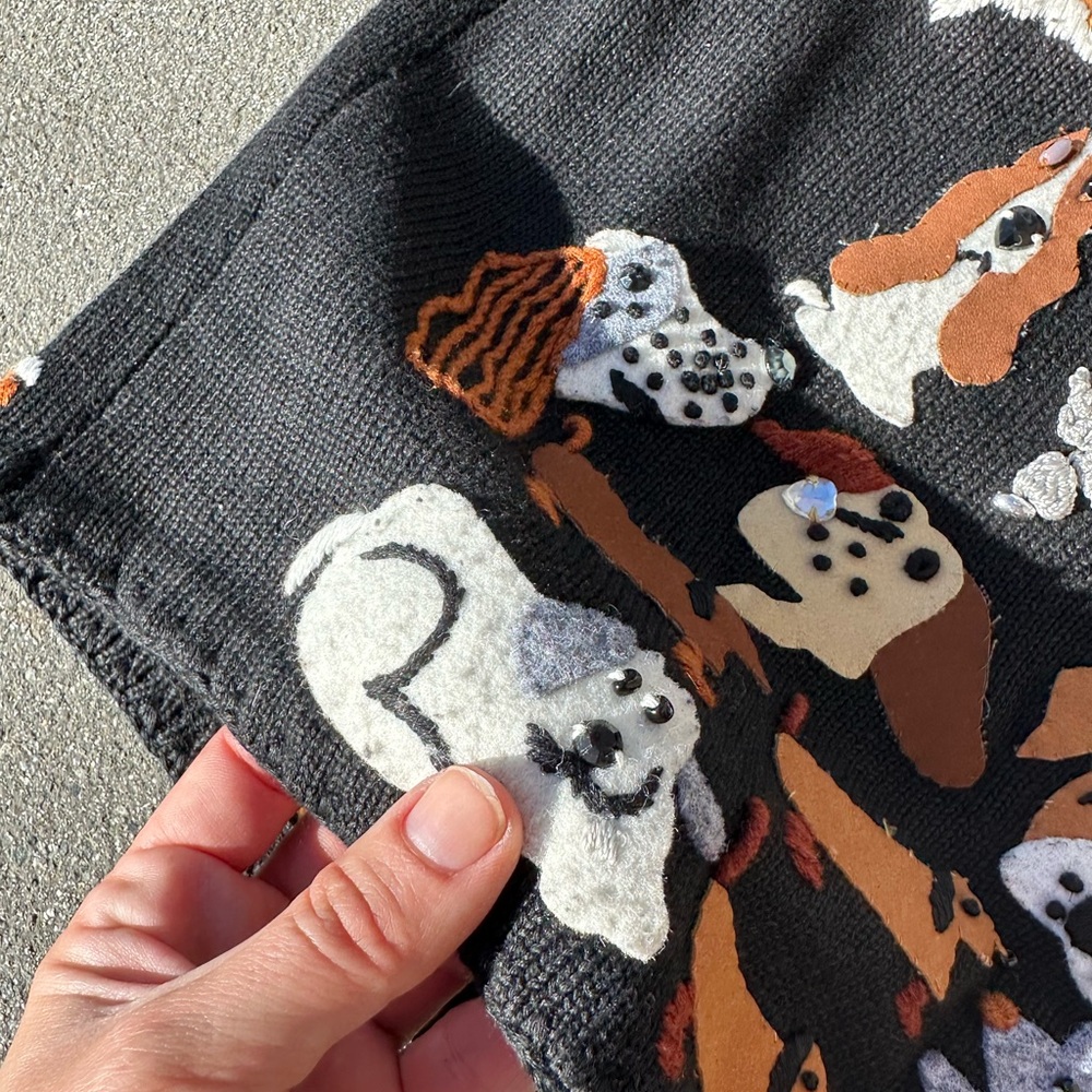 Michael Simon Vintage 1990s Dog Cardigan - Picture 8 of 15